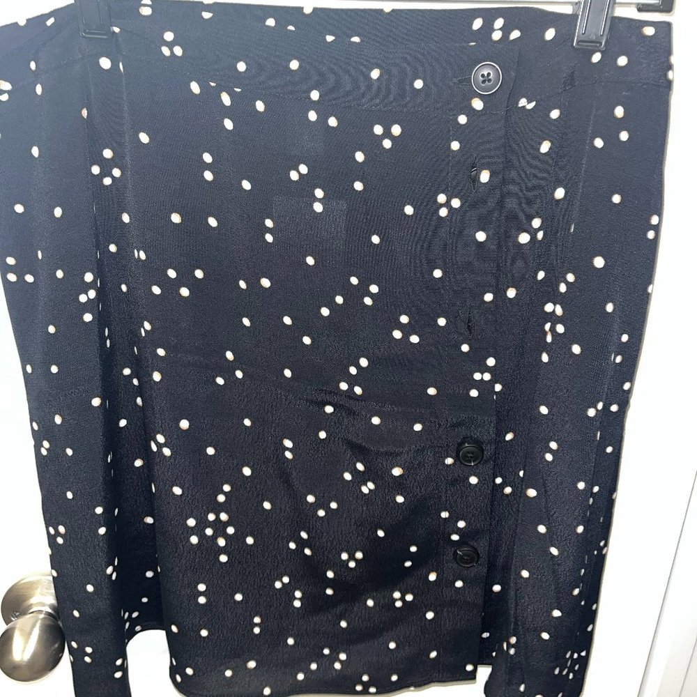 H&M Black Skirt with Polka Dots